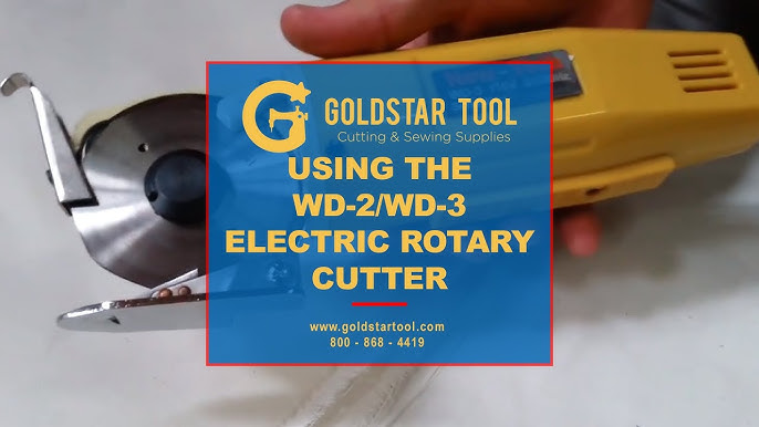 Electric Rotary Cutter 4 with Easy Guide for Fabric RSD 100  GoldStarTool.com -800-868-4419 