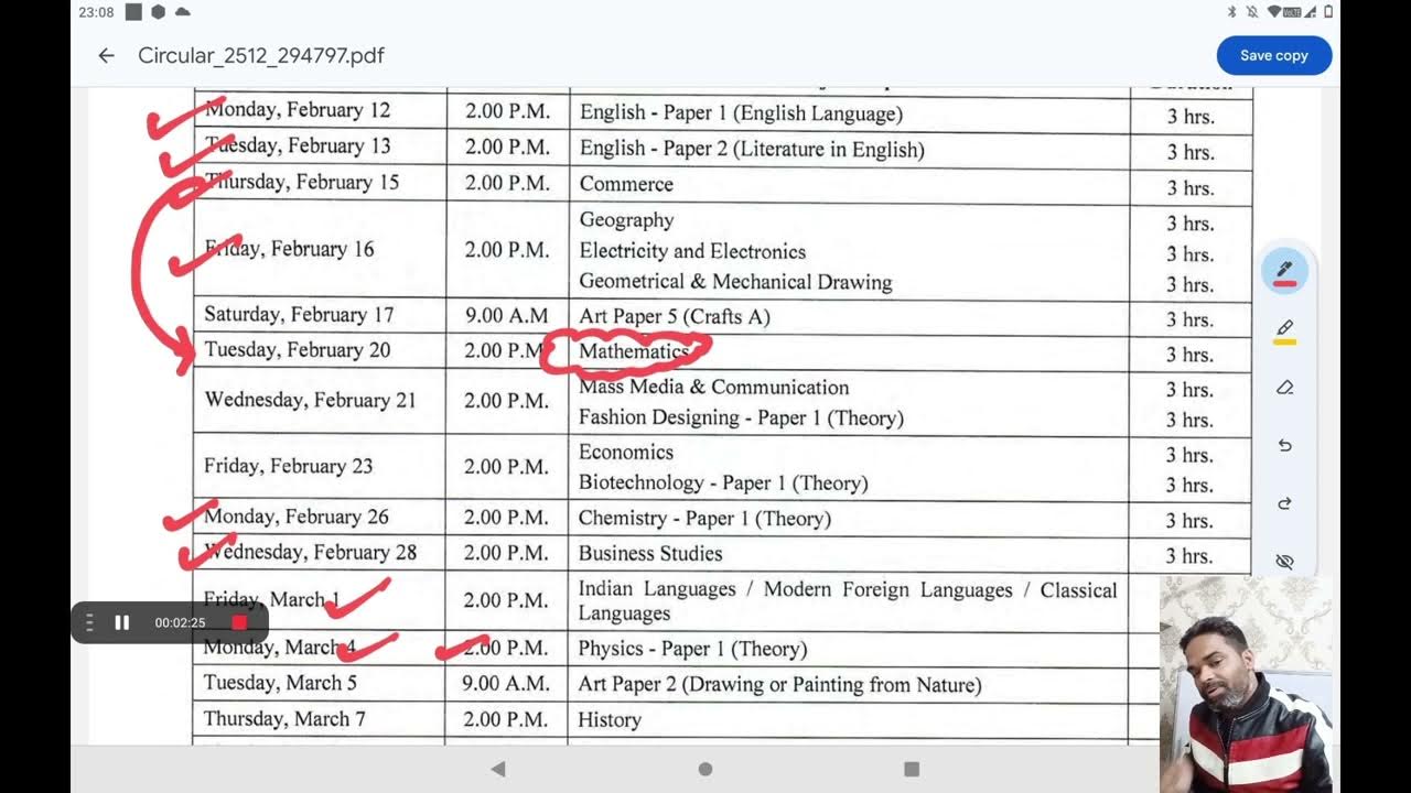 isc 2024 time table, isc class 12 date sheet 2024 YouTube
