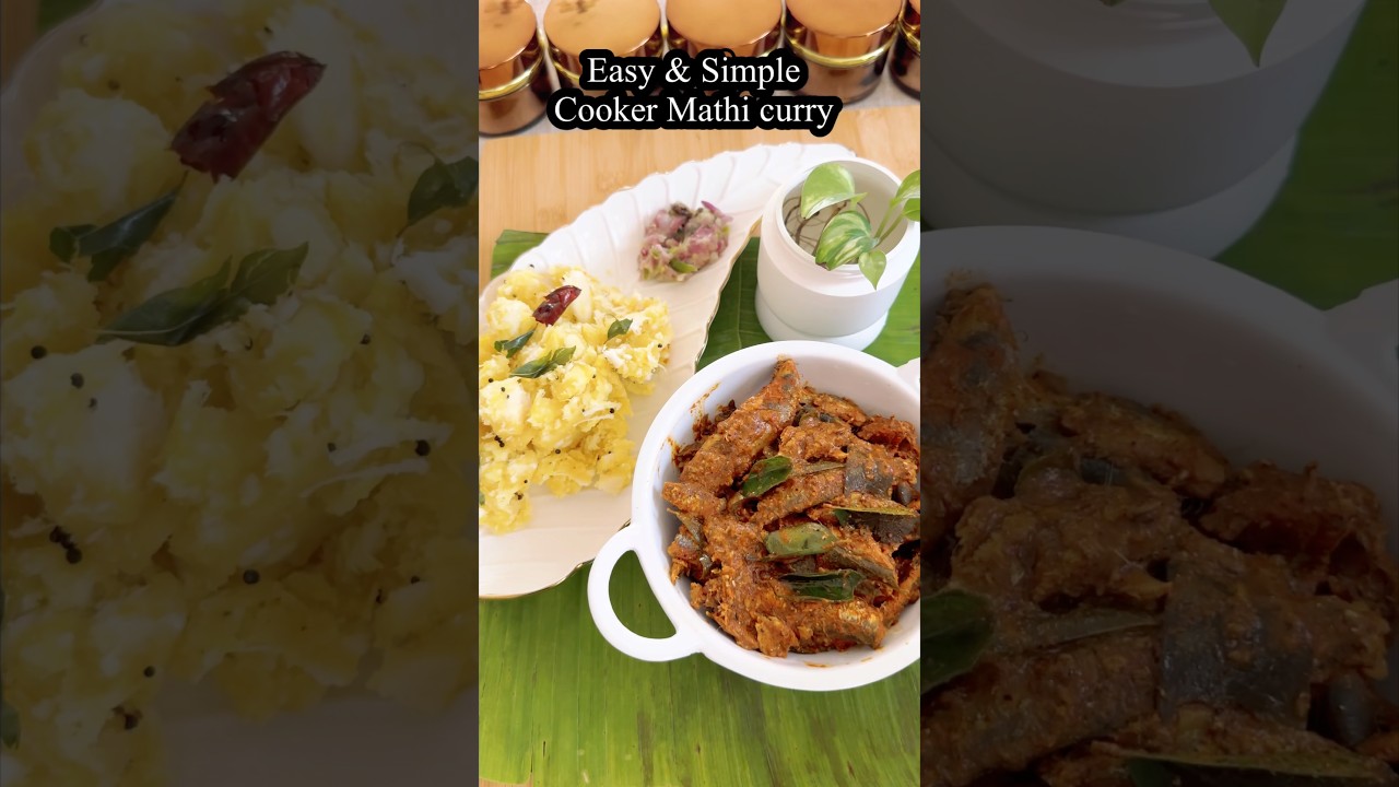 Easy & Simple Cooker mathi curry#shorts#cookerrecipe #sardine # ...