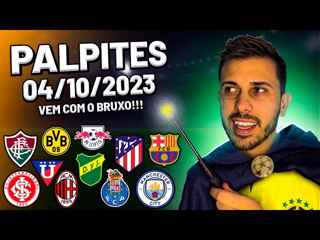 PALPITES DE FUTEBOL PARA O DIA 05 10 2023 + BILHETE PRONTO (QUINTOU NO  MUNDO BET) 