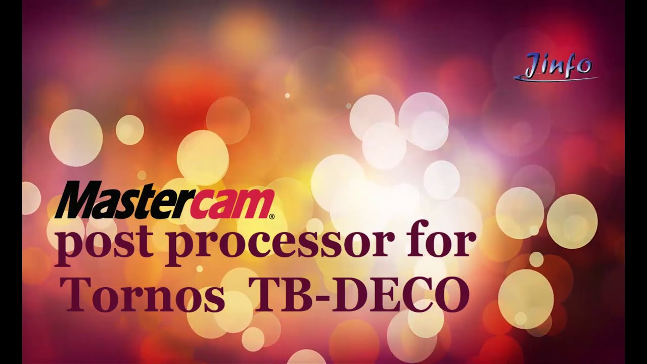 Post Processor Mastercam for Tornos Deco machines - YouTube