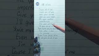 Sing Along Karaoke! | Learn English with "All of Me" - John Legend 🎶✨#shorts