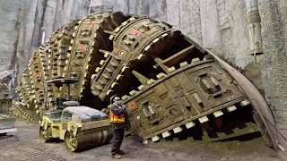 Удивительные в мире современные технологии строительства тоннелей. невероятное строительное Машинное