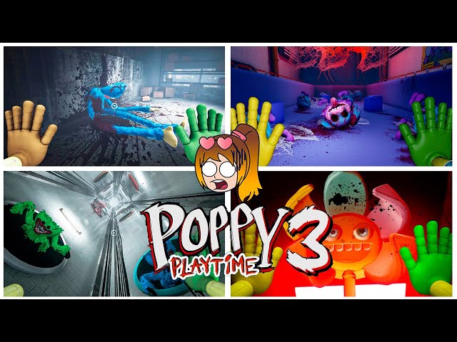 TODOS LOS JUMPSCARE DE POPPY PLAYTIME CHAPTER 3 😱, PERSONAJES SECRETOS  DEL CAPITULO 3