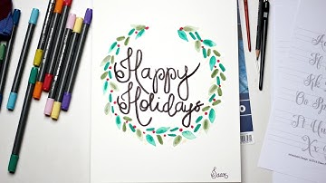 Handlettering: Happy Holidays