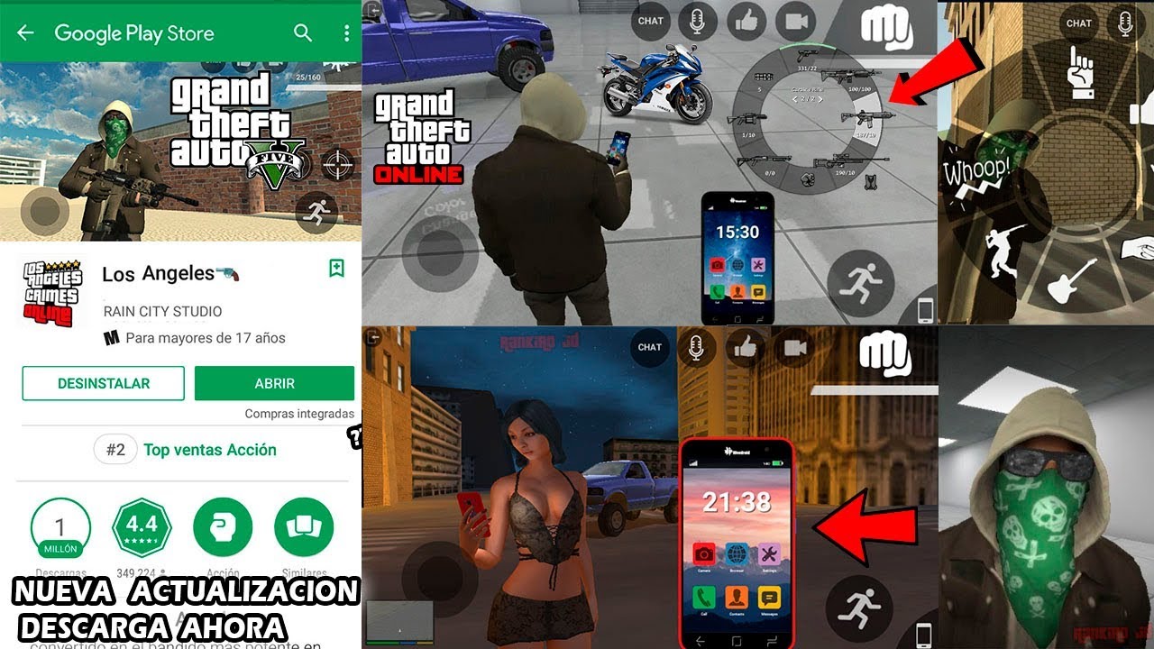 La Mejor copia de Gta 5 Android Con el Movil, Claves, Armas, Misiones