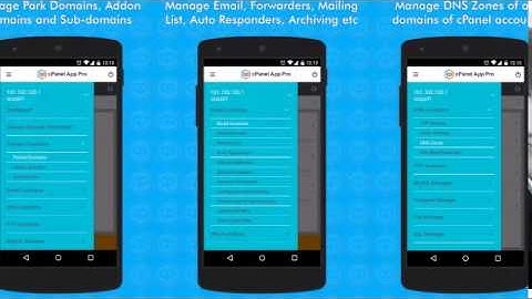 Preview of Mobile Application for cPanel Hosting