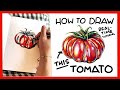 How To Draw A Realistic Tomato With Acrylic Markers (Easy Real Time Art Tutorial)