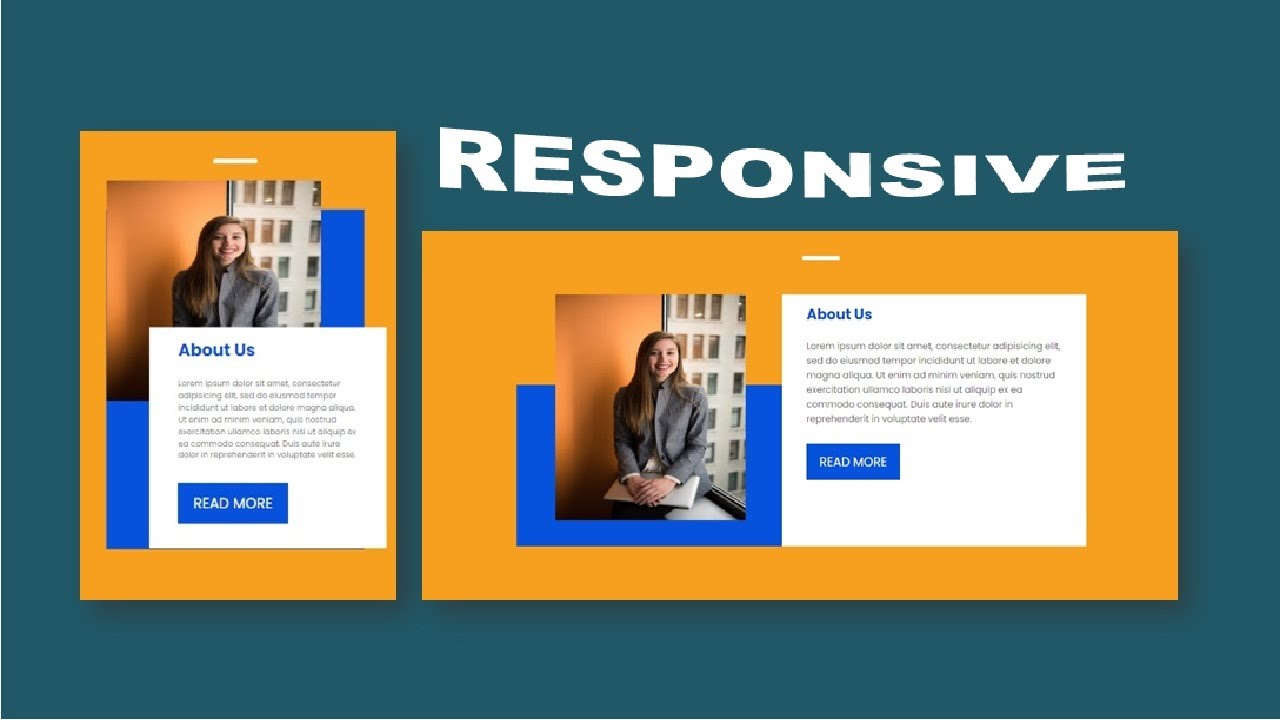 How To Create A About Us Page Using HTML And CSS - YouTube