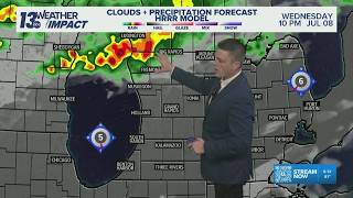 13 ON YOUR SIDE Forecast: Spotty Thunderstorms Through Thursday; Building Heat Next Week