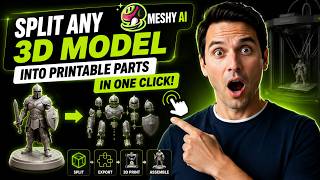 How to Split Any 3D Model into Printable Parts in One Click using Meshy AI (2026 Step by Step)