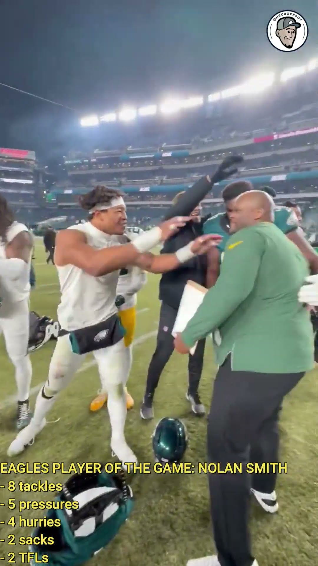 Nolan Smith Jr. WAS A BEAST against Jordan Love ?? Eagles vs Packers Wild Card Player of the Game