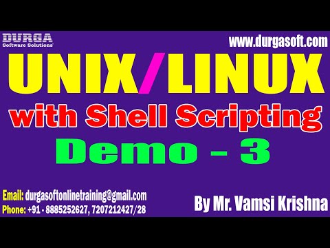 UNIX/LINUX with Shell Scripting tutorials || Demo - 3 || by Mr. Vamsi Krishna on 26-06-2023 @8PM IST