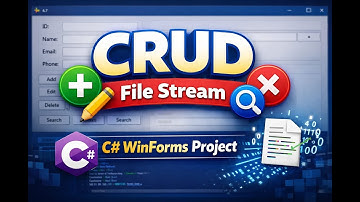 CRUD Operations in C# WinForms using File Stream | مشروع عملي كامل