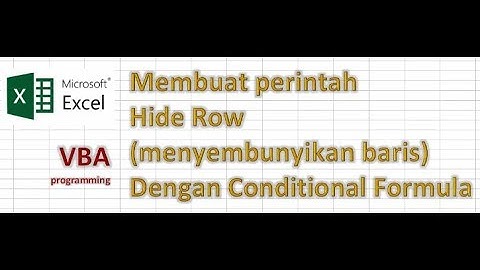 Menulis Kode VBA untuk menyembunyikan baris (HideRow) pada Microsoft Excel menggunakan SpecialCells