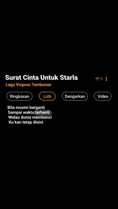Surat Cinta Untuk Starla - Virgoun (lirik) #short #music #cover #lyrics