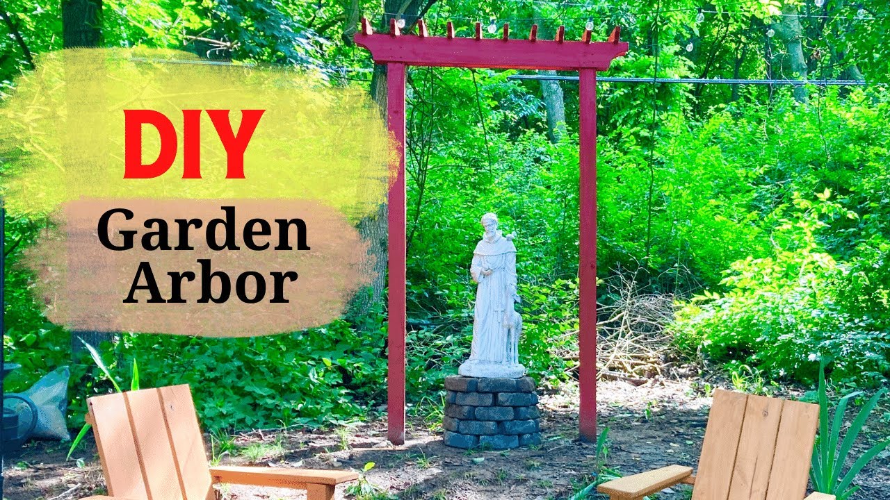 How to Build a SIMPLE GARDEN ARBOR - WEDDING - EASY Weekend Project - Plan Available- Outdoor Living