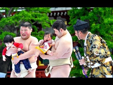 Japanese Baby-Crying Sumo Festival - Nakizumo 泣き相撲
