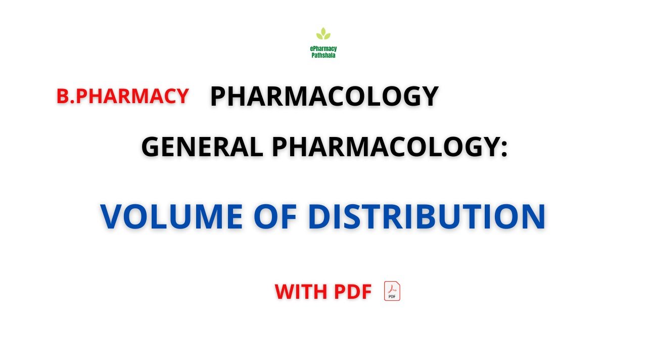 VOLUME OF DISTRIBUTION | DRUG DISTRIBUTION | PHARMACOLOGY | IN HINDI ...