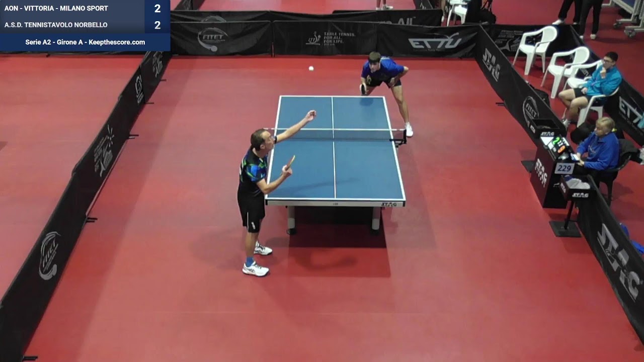 A2 4° giornata 15 novembre 2025: AON VITTORIA MILANO SPORT - A.S.D. TENNISTAVOLO NORBELLO