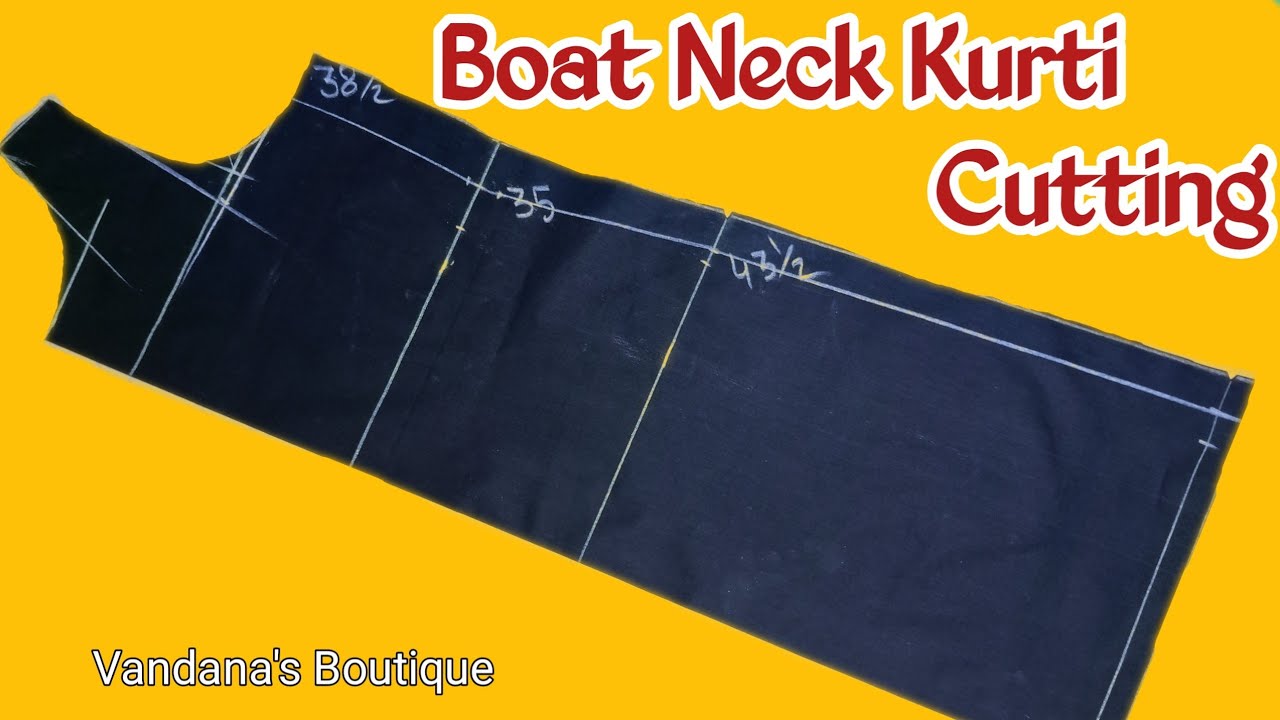 Boat Neck Kurti Cutting Suit Cutting Simple & Easy Method.. YouTube