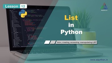L12 | Python list data structure | Python Tutorial for Beginners