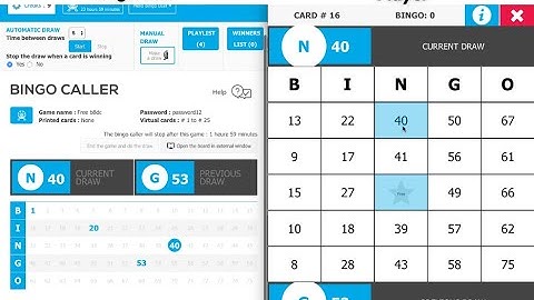 How to play a free virtual bingo game with virtual cards with Bingo Maker