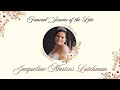 Celebration of Life | Funeral Service of the Late Jacqueline Martins Lutchman