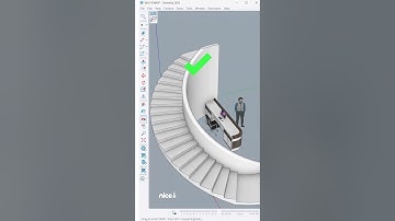 SketchUp tutorial ✨Designed this curved staircase in SketchUp! A perfect blend of form and function.