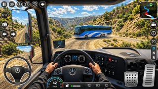 🥵Extreme Mountain truck Driving 🚛 | Realistic Bus Simulator Gameplay on Dangerous Roads🥶🔥 screenshot 5