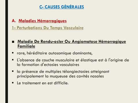 Vidéo: Examen De La Variation Saisonnière De L'épistaxis Dans Un Climat Maritime