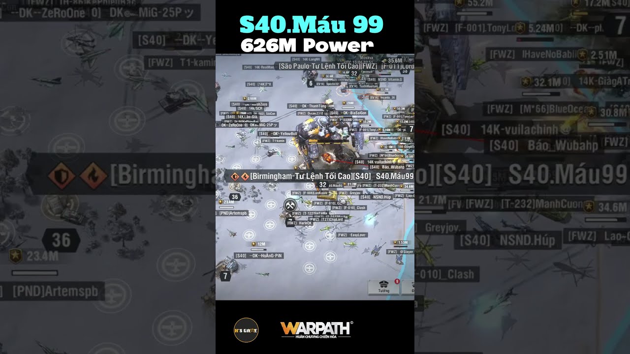 BurnBoss Máu 99 626m Power in Warpath 