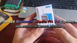 UNBOXING | mini TD-V26 Bluetooth - Radio FM 3W SPEAKER.