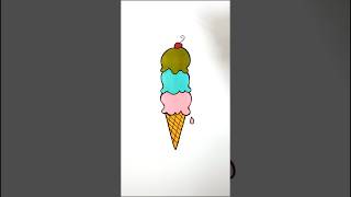 Coloring a Sweet Ice-Cream With Me10 #coloring #art #drawing #sweet #icecream