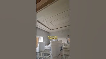 Pop Ceiling design with strip light in a building in Ghana 🇬🇭 #buildinginghana