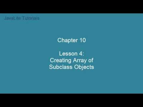 Chapter 10 (Lesson 4: Creating Array of Subclass Objects)