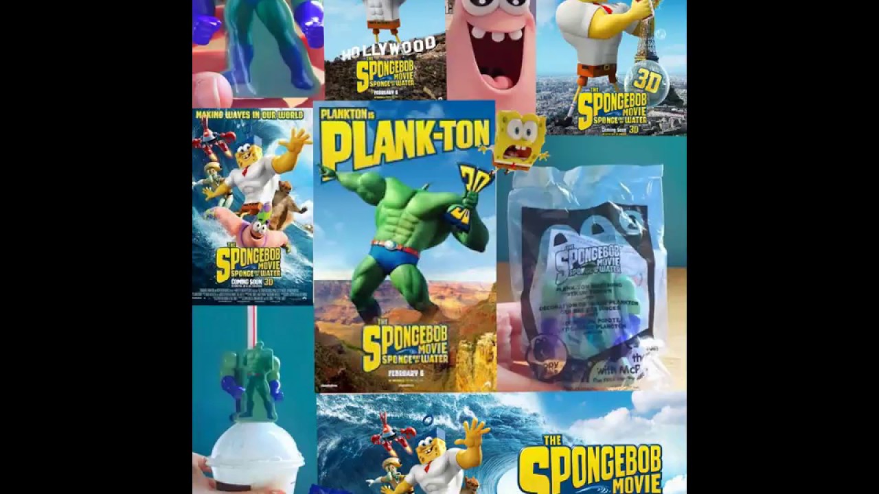 The SpongeBob Movie Sponge Out of Water plankton smashing straw topper Mcdonald's Happy Meal Toy mcdonalds phone number