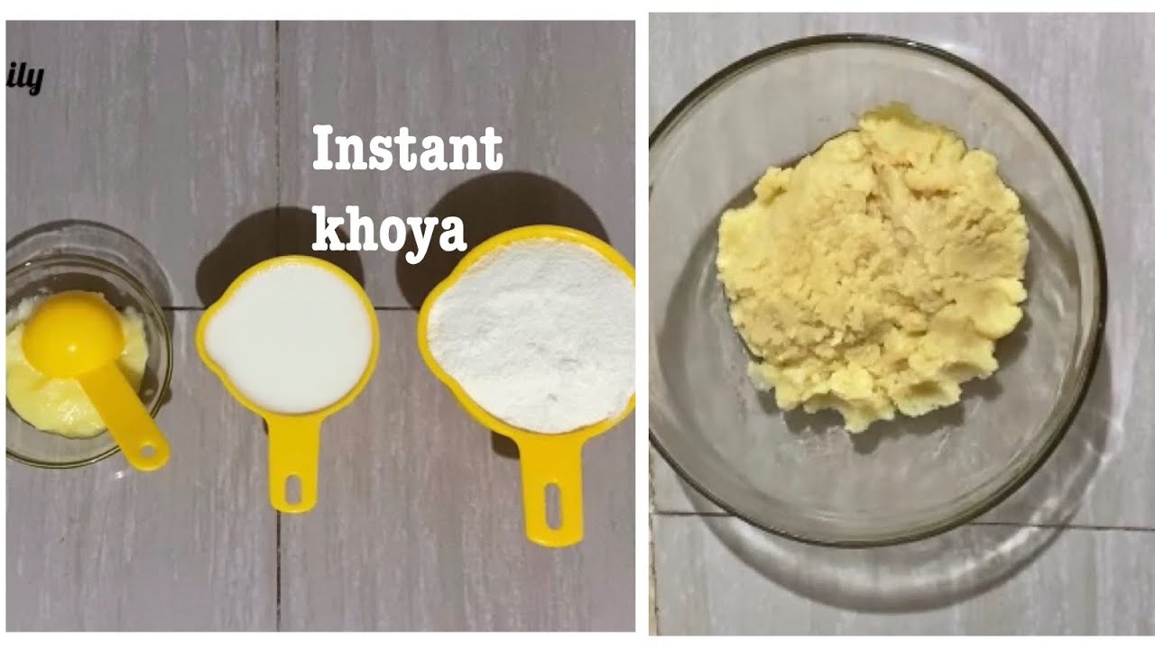 HOW TO MAKE KHOYA IN 5 MINUTES / HOMEMADE INSTANT MAWA RECIPE YouTube