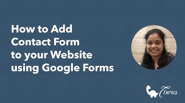 How to Add Contact Form to your website using Google Forms