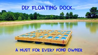 How To Build a Floating Dock With Plastic Barrels - DIY!