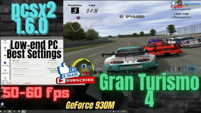 PCSX2 - Gran Turismo 4 in 720p @ 60FPS w/ 2xMSAA, 16:9 (Internal