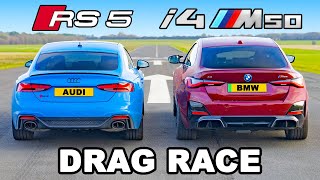 BMW i4 M50 v Audi RS5: DRAG RACE