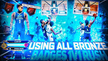 ALL BRONZE BADGES CHALLENGE 1V1 RUSH EVENT! BEST INTERIOR FINISHER BUILD DOMINATES 1V1 RUSH NBA 2K20