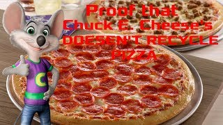 Proof that Chuck E. Cheese's DOESN'T RECYCLE Pizza