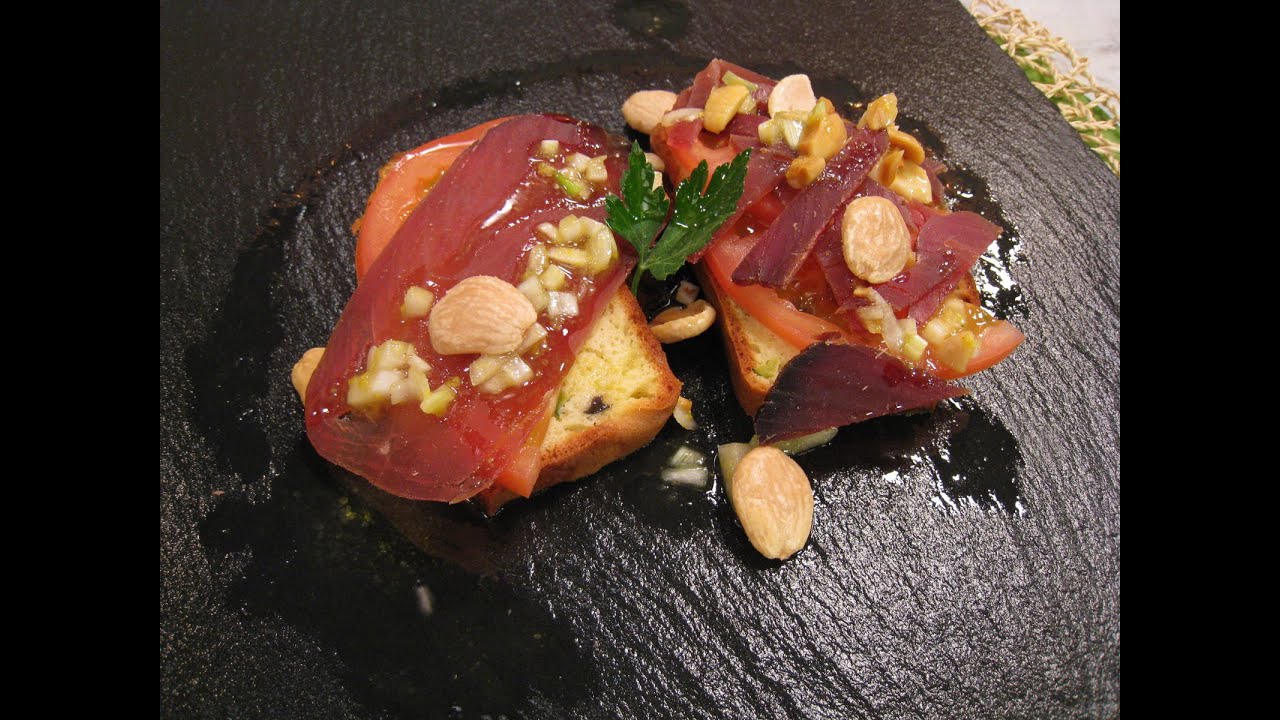 Cometelo Mojama Con Pan Y Almendras Youtube 