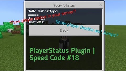 PlayerStatus Plugin | Speed Code #18 (FAILED & BROKEN VIDEO)