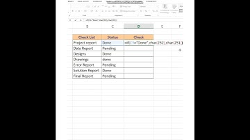 #shorts | Show checkmark ✔️ against completed tasks in Excel #exceltipsandtricks
