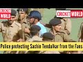 Police protecting sachin tendulkar from the fans