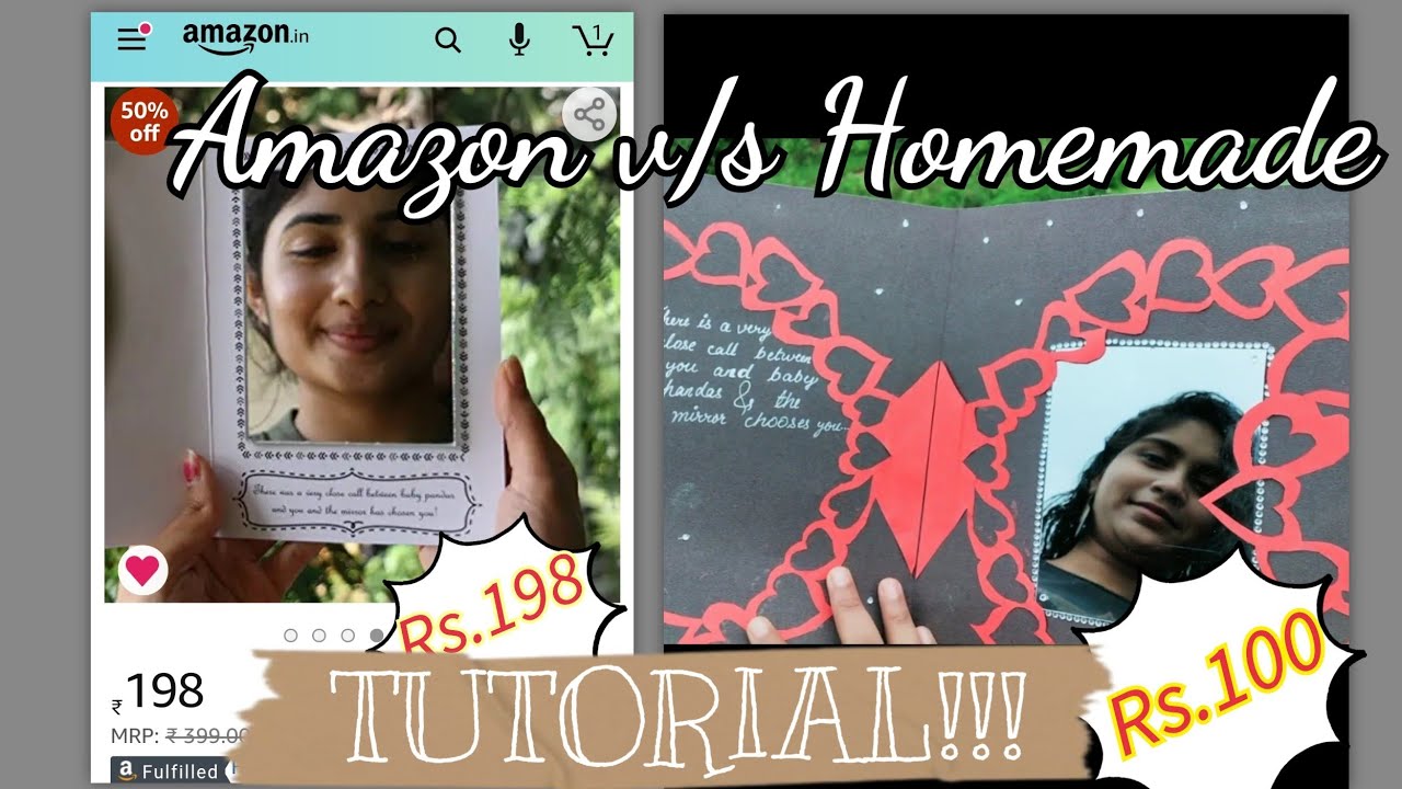 Tutorial For Your Personalised Mirror Card| Easy Tutorial| Mirror Card| Homemade Amazon Product|