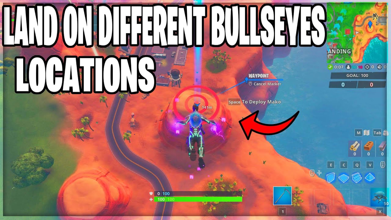 Fortnite Land On Different Bullseyes
